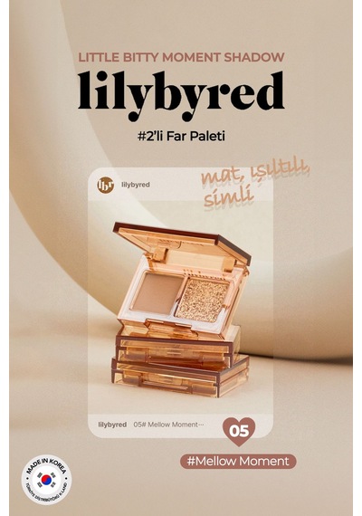 Lilybyred 2’Li Mat / Parlak Far Paleti Little Bitty Moment Shadow 05 Mellow Moment Mat / Parlak