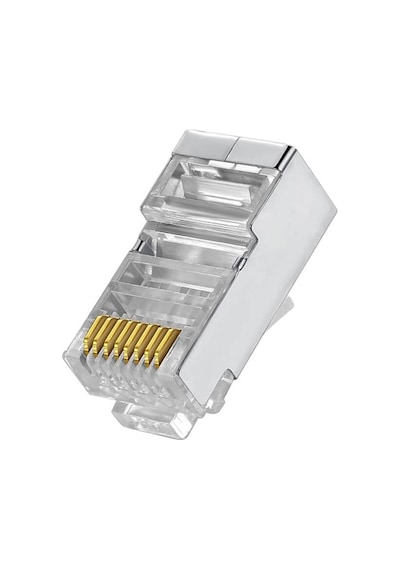Cat6 Metal Rj45 Jack Konnektör Uç Ethernet Modem Jak 50 Adet
