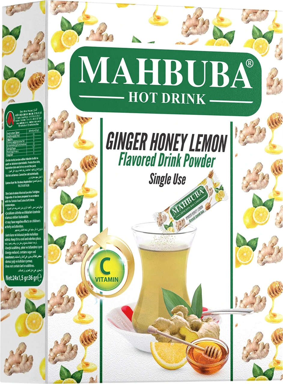 Mahbuba Tek İçimlik Zencefil Bal Limon Aromalı Oralet Çayı 24x1,5gr 1.5 G