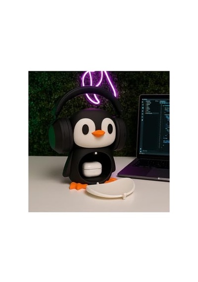 Penguen Kulaklık Standı Çok Renkli