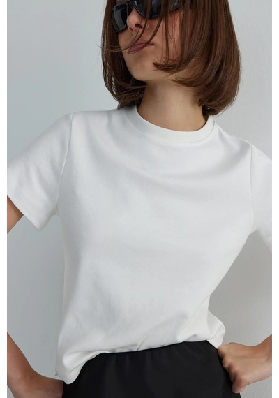 Suud Collection Ekru Comfy Basic Tişört