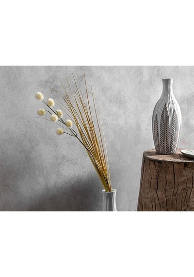 Grass Ball Tek Dal Yapay Çiçek 85 Cm Krem Çok Renkli
