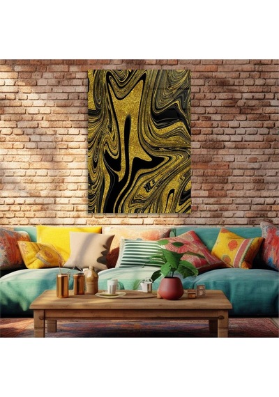Gerçek Cama Baskı Sanat Temalı Tekli Cam Tablo 418 S380