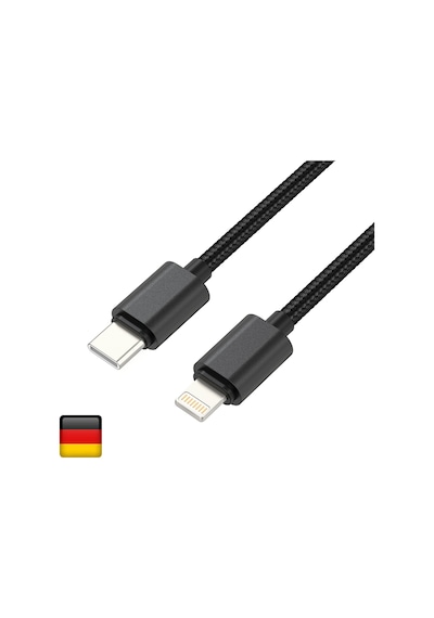 Woyax By Deji Apple iPhone Uyumlu 11 12 13 14 Pro Plus Max 6 7 8 X XS Type-C To Lightning Örgülü Şarj Kablosu 120 CM