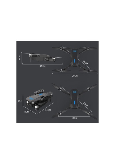 Çift Kamera Ve Bataryalı Drone Uzaktan Kumandalı App Destekli Brushless Motor Quadcopter Optik Duruş