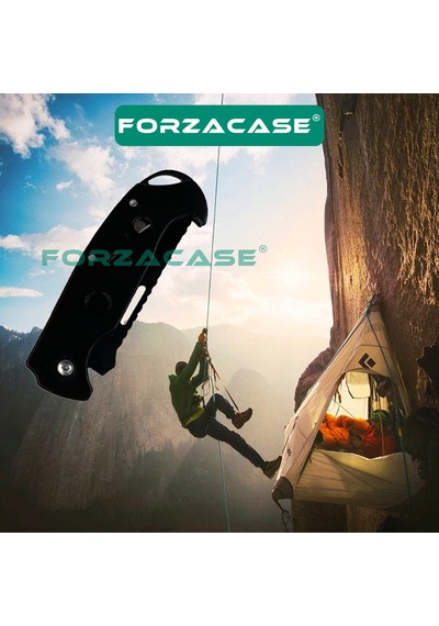 Forzacase Paslanmaz Çelik Ultra Keskin Outdoor Avcılık Kamp Çakısı Fc345 Siyah