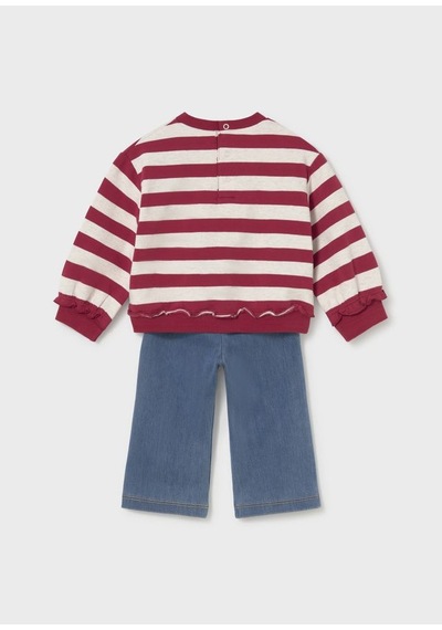 Mayoral Kız Bebek Sweatshirt Tayt Takım Kırmızı 2706