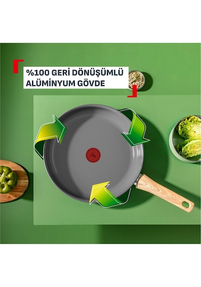 Tefal Renew Artus Seramik Tava - 30 Cm 08 Gri