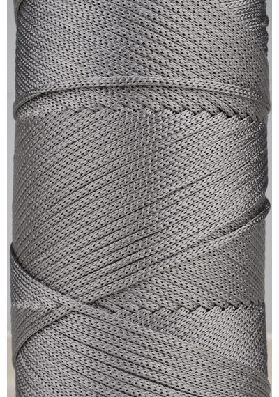 2 Mm - 200 Gr Polyester Makrome Ipi Gri 230 M Polyester Makrome Ip Supla Ip Ve Çanta Ipliği