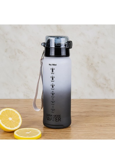 Tr 700 Ml Motivasyon Matarası, Sızdırmaz Kapaklı Pipetli Suluk, İpli Büyük Boy Su Şişesi, Spor Okul Kamp Ofis K