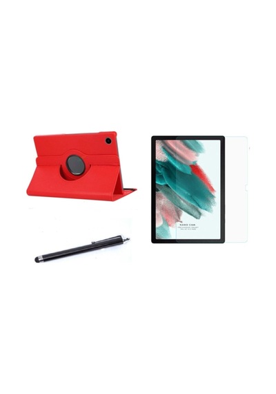 Samsung Galaxy Tab A8 10.5 Sm-x200 360 Rotating Stand Deri Kılıf Seti Kapaklı Kılıf