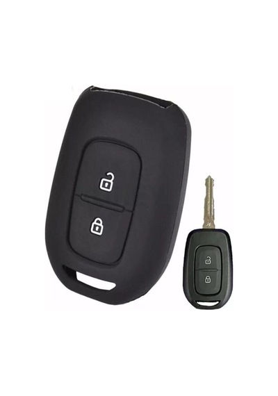 Gma Keys Renault Ve Dacia Duster Scenic Master Megane Uyumlu 2 Tuşlu Silikon Anahtar Kılıfı Siyah Renk