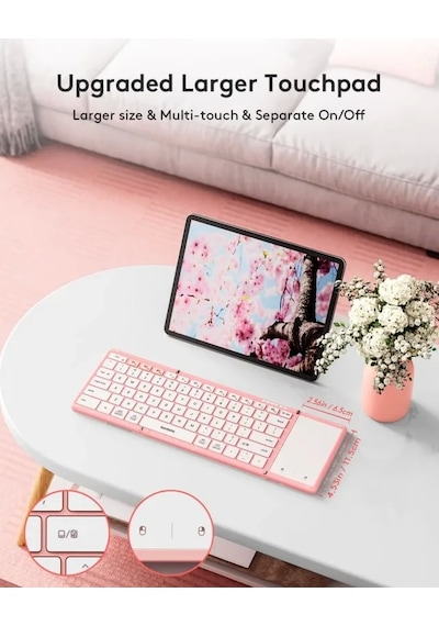 Samsers Touchpadli Katlanabilir Bluetooth Klavye