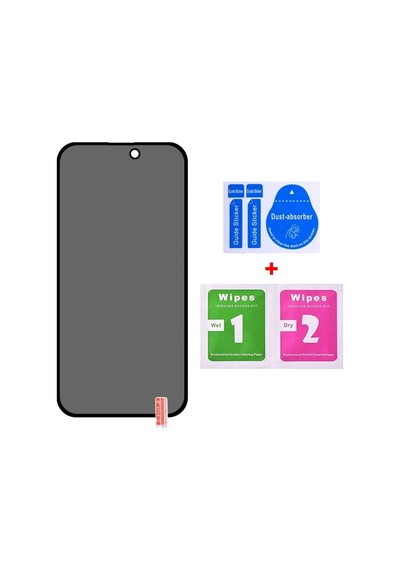 Ally İphone 14 Pro 6.1 3d Full Privacy Gizlilik Cam Ekran Koruyucu Anti-spy- 5775