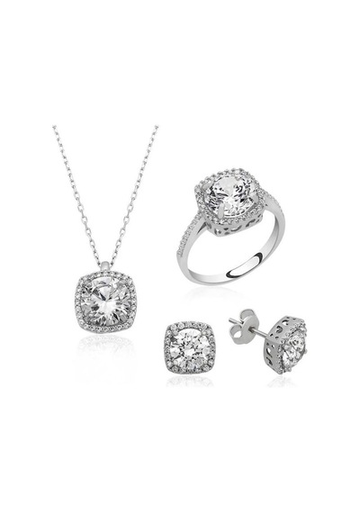 Gümüş Kare Montür Kadın Set (510775635)