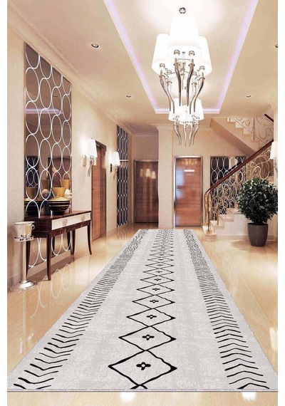 Vizon Kaymaz Moroccan Kesme Rulo Özel Ölçülü Yolluk Ar314n11