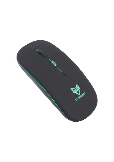 Blueforce 2, 4ghz Bluetooth Wireless Kablosuz Sessiz Mouse Siyah Işıklı
