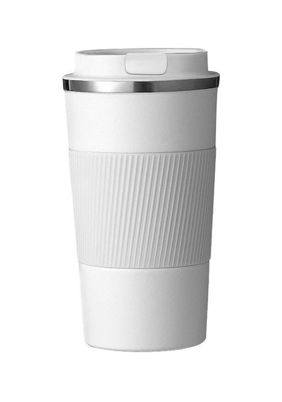 L Kilitli Çelik Mat Beyaz 510 Ml Kahve Termos Mug Cın405by Diğer