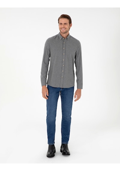 Pierre Cardin Erkek Gri Gömlek Desenli 50298570-vr024 Gri