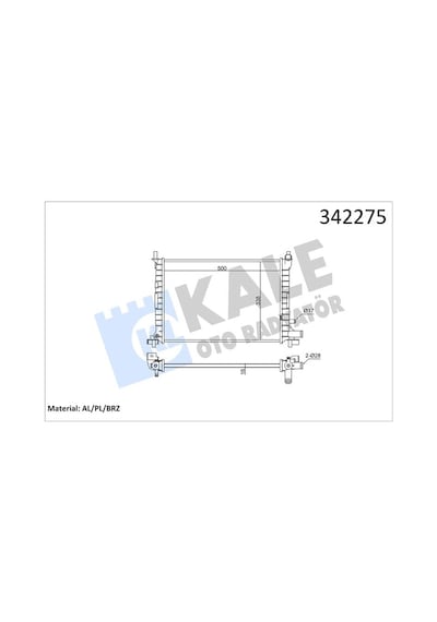 Kale 342275 Motor Su Radyatörü - Ford Fiesta 1997-2002 1.0 İ Manuel Şanz. Klimalı Modeller 1e0315200 - 96fb8005cc - 1001856 - 1098806