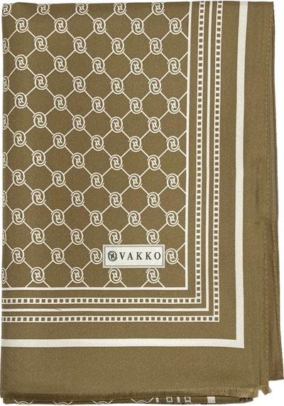 Vakko Twill İpek Şal - Özel Seri - Sütlü Kahve