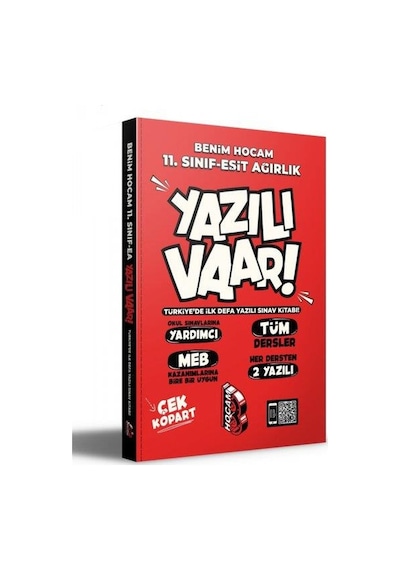 11.Sınıf Yazılı Vaar - Eşit Ağırlık Benim Hocam Yayınları