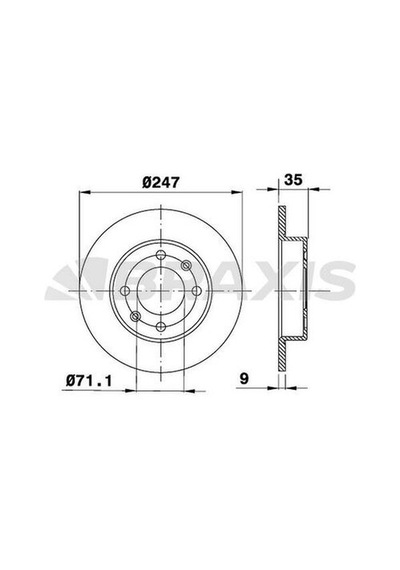 Braxis Ae0072 Arka Fren Disk Aynası Partner Iı Berlingo Iı Tu5jp4 1.6 16v Dv6 1.6hdı P1007 P307 C2 C3 C4 Sara 4249.90