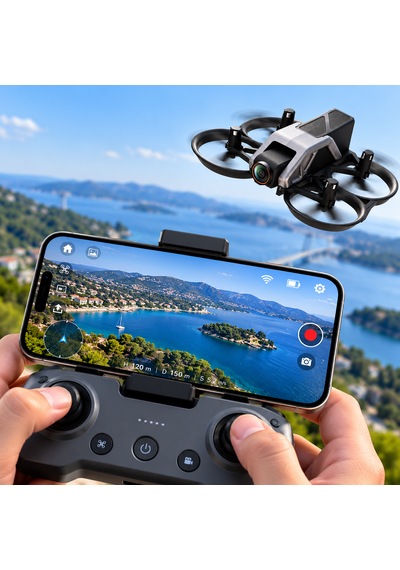 Kameralı Mini Drone Wifi Görüntü Aktarımlı 360 Derece Akrobatik Uçuş Çift Bataryalı Kumandalı Drone