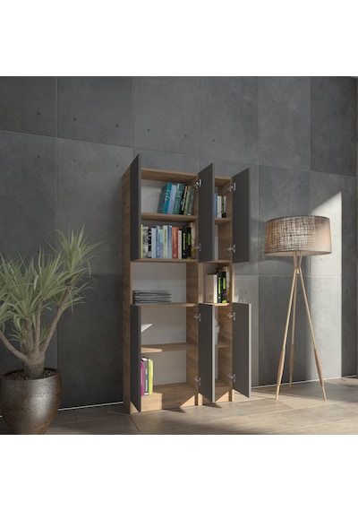 Kuta Flat85 Kitaplık 6 Kapaklı Kütüphane (487094274)