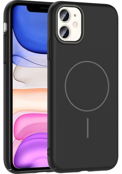 Apple Uyumlu iPhone   11 Kılıf   M-safe Şarj Özellikli Zore Ruby Sert Kapak