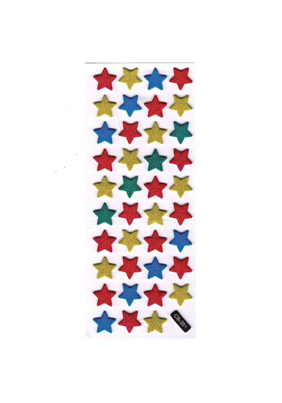Sticker Kabartmalı Sticker Defter Planlayıcı Etiket Cb351 16x7 Cm- Mini Renkli Yıldızlar Çok Renkli