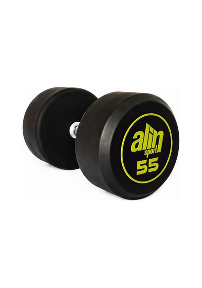 Alin Sport 55 Kg Kauçuk Kaplı Profesyonel Olimpik Dumbbell Dambıl Sarı Alin