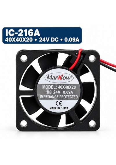 Marxlow 40x40x20 Mm 24v Dc 0.09a Soğutma Fanı Kare Kasa Fanı