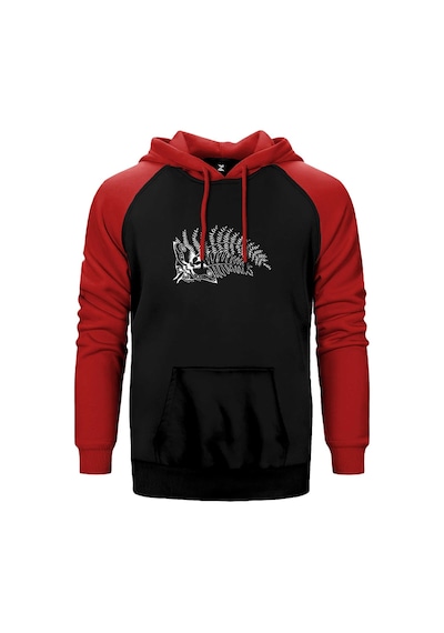 The Last Of Us Ellie Tattoo Kırmızı Renk Reglan Kol Kapşonlu Sweatshirt Kırmızı