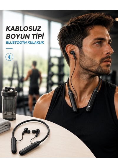 Znv Zenvia Mey İthalat Boyun Tipi Kablosuz Bluetooth Kulaklık Uzun Pil Ömrü Mikrofonlu Znv2025 Cmn Belirtilmemiş