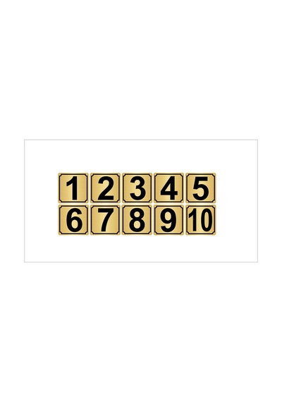 Metal Kapı,Masa,Dolap Numarası 20Cmx20Cm 10 Adet (1…10) (428976524)