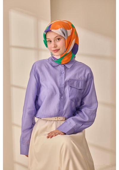 Silk Home Aura Eşarp 140001-17 Mor, Eflatun, Gri, Beyaz,turuncu, Yeşil