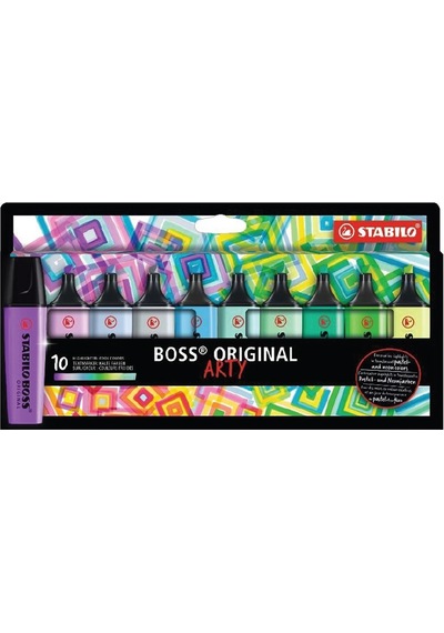 Stabilo Fosforlu Kalem Boss Arty Soğuk Renkler 10 Lu 70/10-2-20 Çok Renkli
