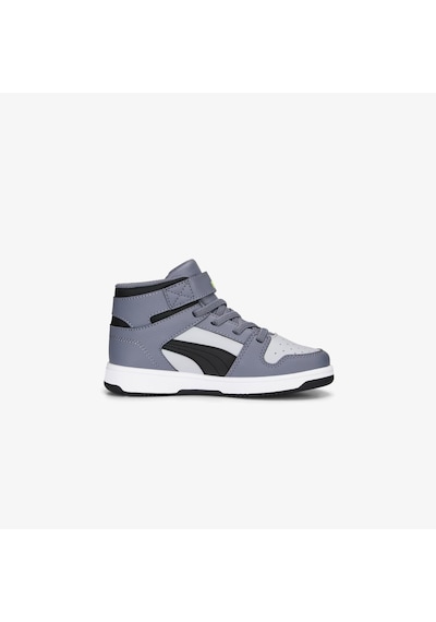 Puma Rebound Layup Çocuk Gri Spor Ayakkabı Düz 370488 Gri