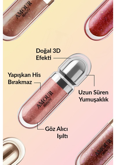 Amour Amour 3d Hydra Nemlendirici Dudak Parlatıcısı Işıltılı & Hacim Veren Lip Gloss 20 Chestnut