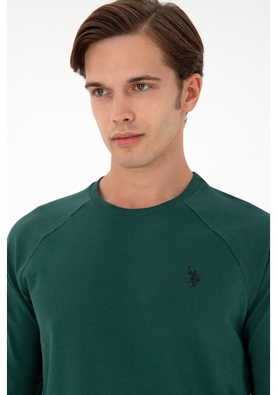 U.s. Polo Assn. Erkek Koyu Yeşil Sweatshirt 50295159-vr079 Koyu Yeşil