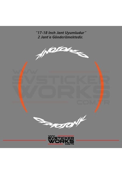 Cfmoto Nk Jant Sticker Motosiklet Jant Sticker Set Ay Modeli Turuncu