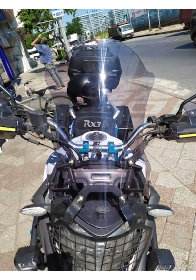 Zeus Motor 2015-2022 Mondial Rx3i Evo Uyumlu Uzun Ön Cam Açık Füme