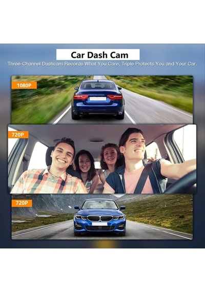 Araç İçi Kamera, 2 Lens, 1080p Full Hd, Dvr Dashcam, Ön Ve İç Kayıt, Gece Görüşlü Bbm8dashcam