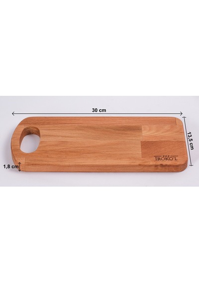 İroko L Kayın Ahşap Kesme Tahtası 30x13,5 Cm Doğal, Dayanıklı, El Yapımı Mutfak Sunum Tahtası Ahşap