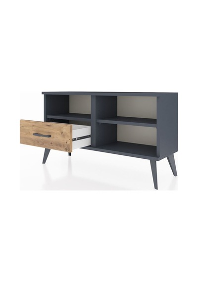 Arges Şifonyer 2 Raflı Tek Çekmeceli 88x30x48 Antrasit-antrasit/çam Antrasit/çam Arges Şifonyer 2 Raflı Tek Çekmeceli 88x30x48 Antrasit-antrasit/çam Antrasit/çam