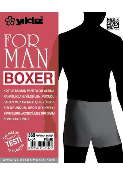 Yıldız 369 Füme Formen Likralı Boxer