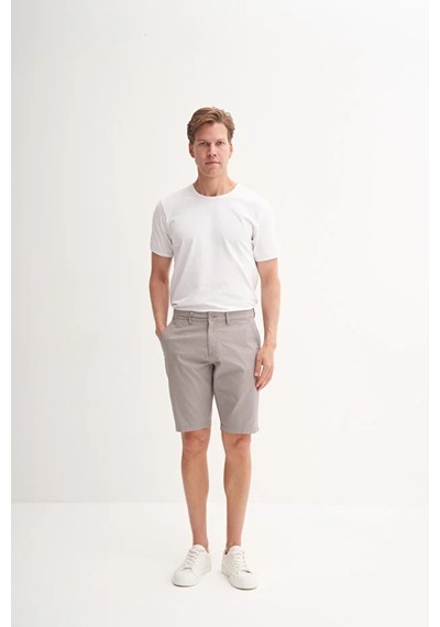 Cazador Slim Fit Bermuda Kısa Dar Paça Şort 6015 Gri