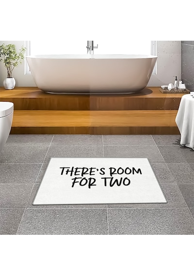 Evaşk Banyo Paspası İpeksi Kadifemsi Halı Yüzey Kaymaz Taban 40x60 BM03540B Beyaz
