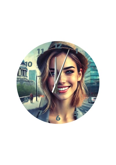 Ti-play Turist 30x30cm Akrilik Dekoratif Modern Duvar Saati ÇOk Renkli